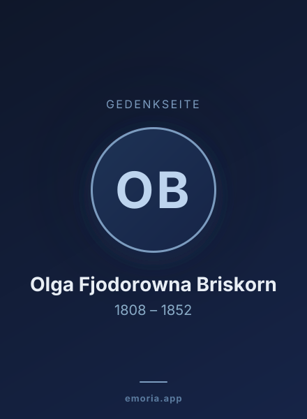 Gedenkportrait von Olga Fjodorowna Briskorn