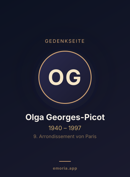 Gedenkportrait von Olga Georges-Picot