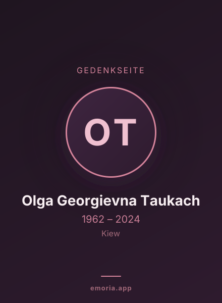 Gedenkportrait von Olga Georgievna Taukach