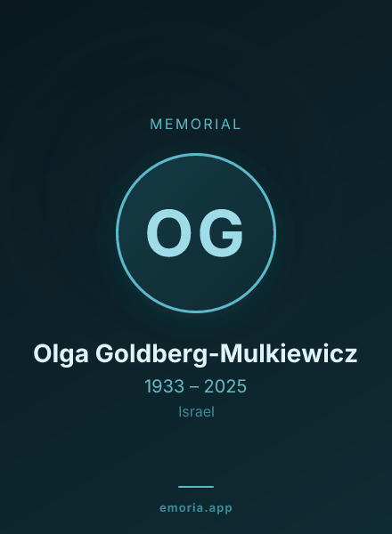 Memorial portrait of Olga Goldberg-Mulkiewicz