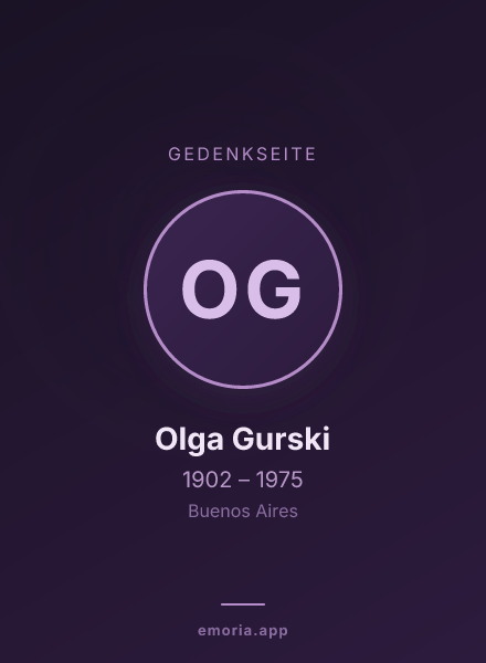 Gedenkportrait von Olga Gurski