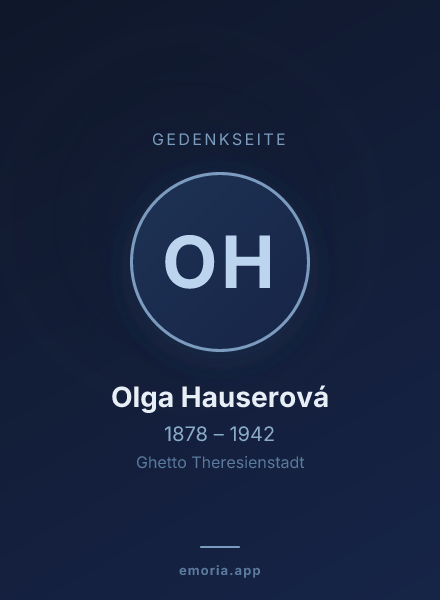 Gedenkportrait von Olga Hauserová