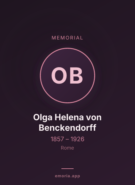 Memorial portrait of Olga Helena von Benckendorff
