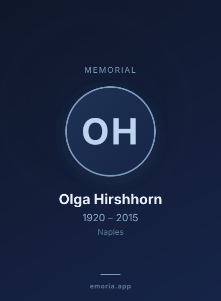 Memorial portrait of Olga Hirshhorn