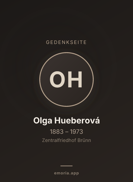 Gedenkportrait von Olga Hueberová