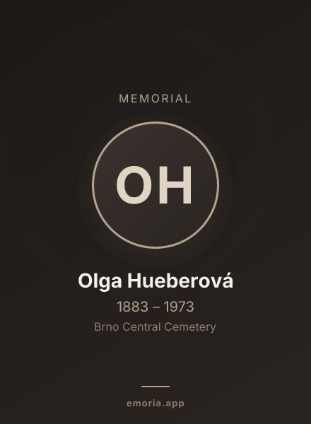 Memorial portrait of Olga Hueberová