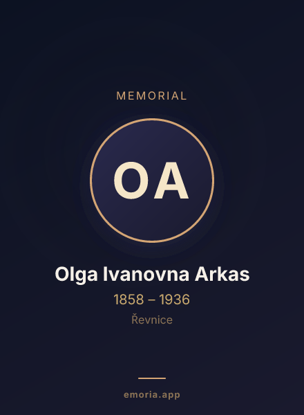 Memorial portrait of Olga Ivanovna Arkas