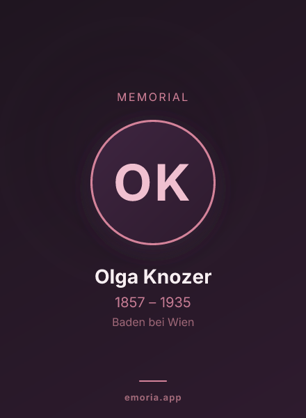 Memorial portrait of Olga Knozer