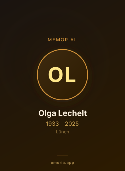 Memorial portrait of Olga Lechelt