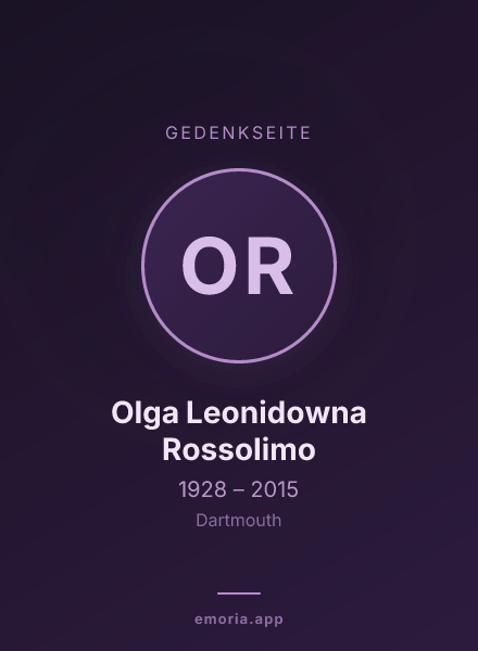 Gedenkportrait von Olga Leonidowna Rossolimo
