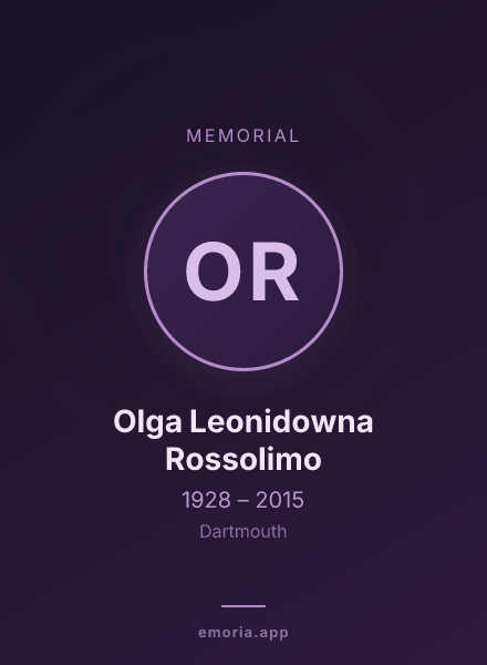 Memorial portrait of Olga Leonidowna Rossolimo
