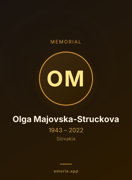 Memorial portrait of Olga Majovska-Struckova