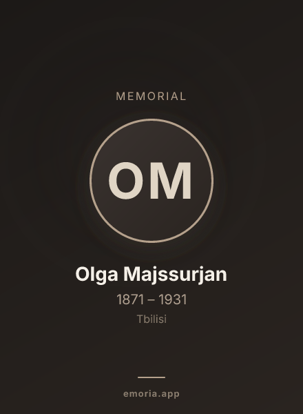 Memorial portrait of Olga Majssurjan