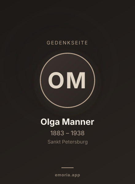 Gedenkportrait von Olga Manner