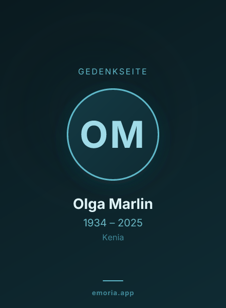 Gedenkportrait von Olga Marlin