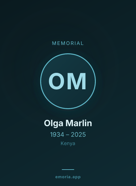 Memorial portrait of Olga Marlin