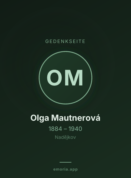 Gedenkportrait von Olga Mautnerová