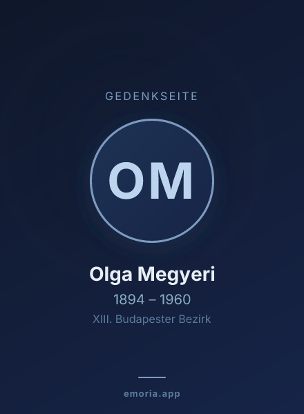 Gedenkportrait von Olga Megyeri