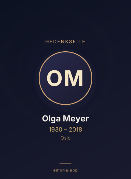 Gedenkportrait von Olga Meyer