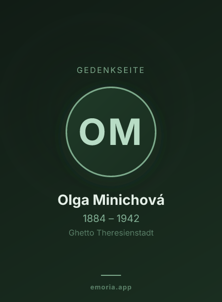 Gedenkportrait von Olga Minichová