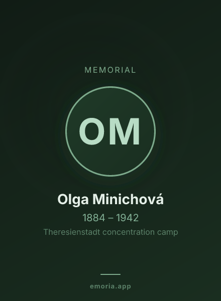 Memorial portrait of Olga Minichová
