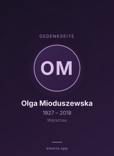 Gedenkportrait von Olga Mioduszewska
