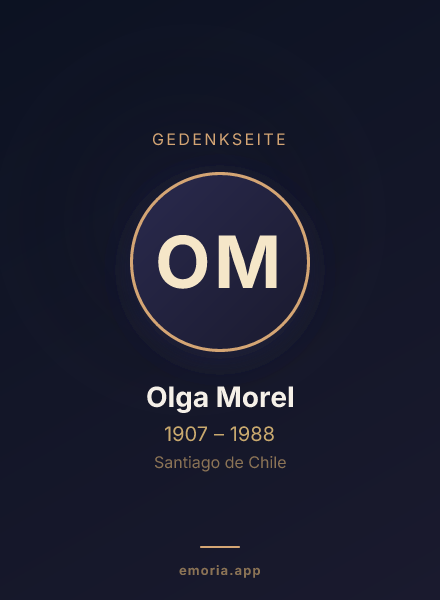 Gedenkportrait von Olga Morel