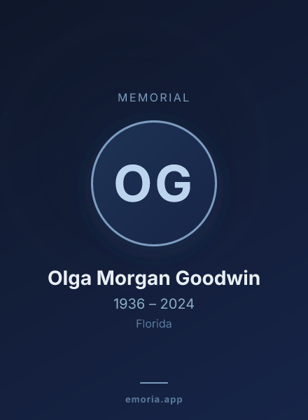 Memorial portrait of Olga Morgan Goodwin
