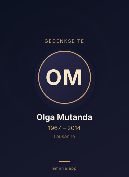 Gedenkportrait von Olga Mutanda