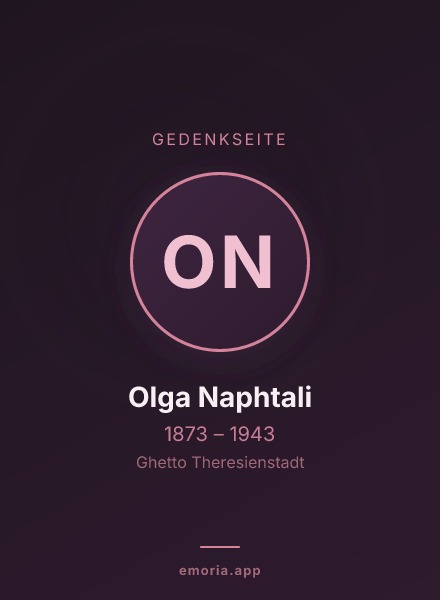 Gedenkportrait von Olga Naphtali