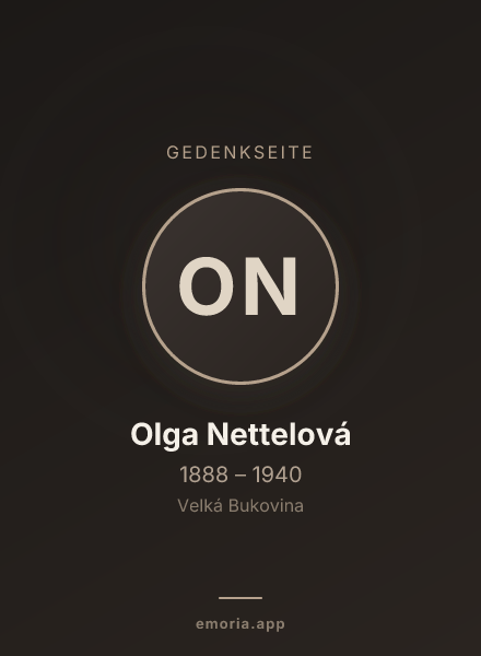 Gedenkportrait von Olga Nettelová