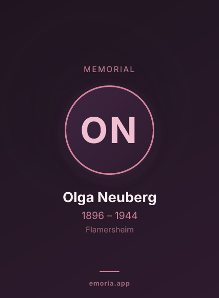 Memorial portrait of Olga Neuberg