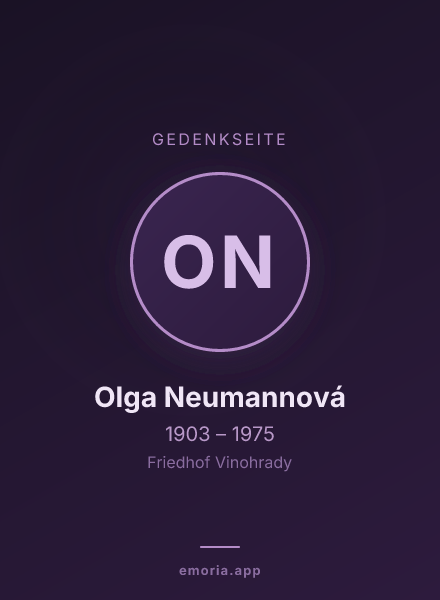 Gedenkportrait von Olga Neumannová