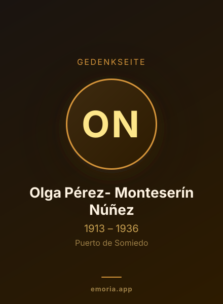 Gedenkportrait von Olga Pérez- Monteserín Núñez