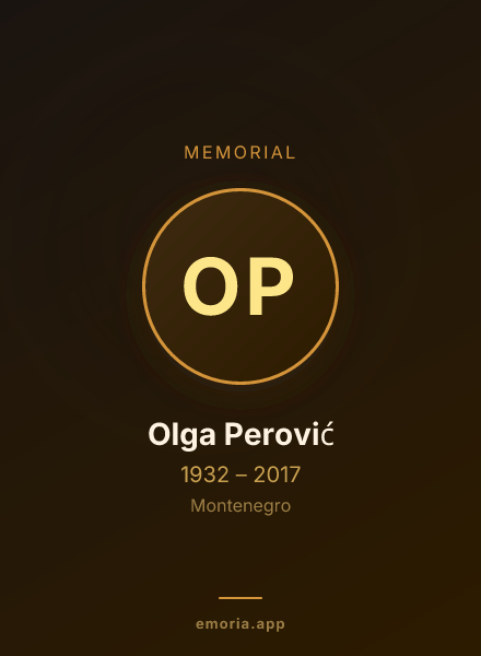 Memorial portrait of Olga Perović
