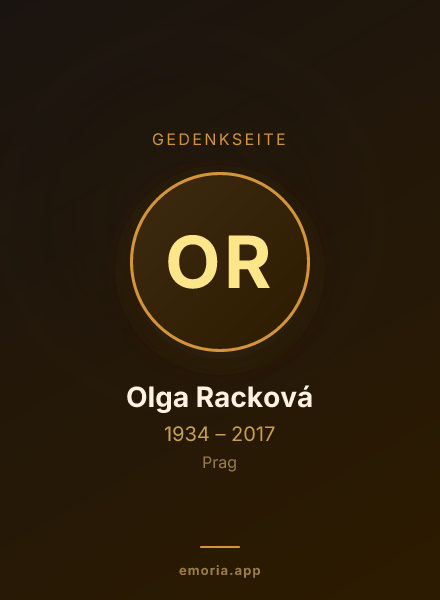 Gedenkportrait von Olga Racková