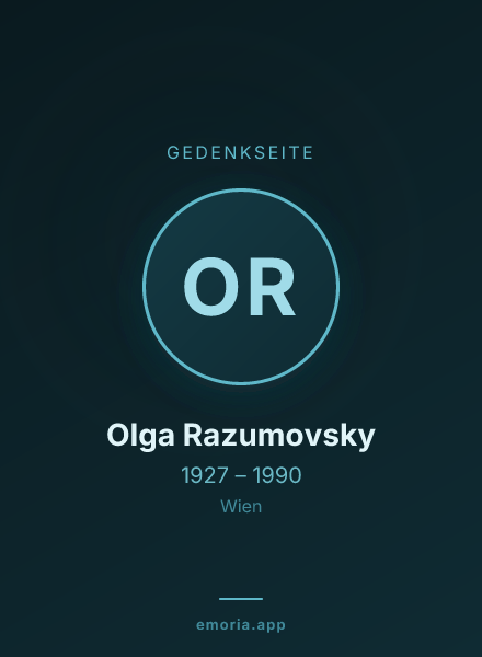 Gedenkportrait von Olga Razumovsky