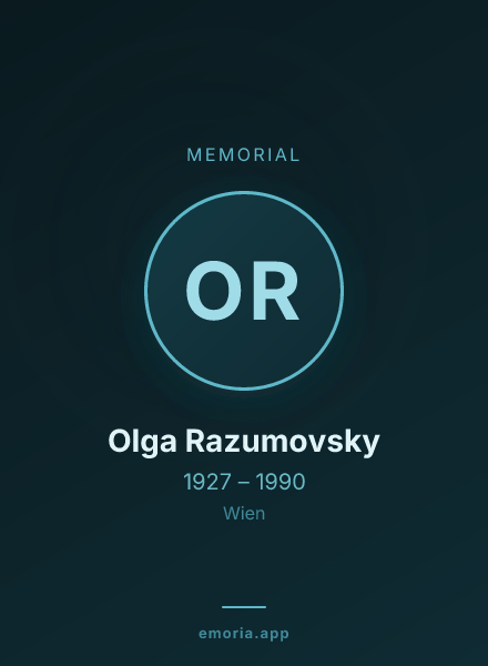 Memorial portrait of Olga Razumovsky