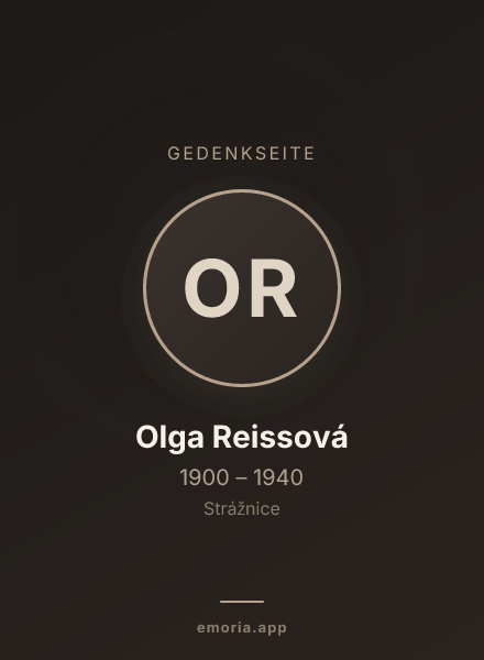 Gedenkportrait von Olga Reissová