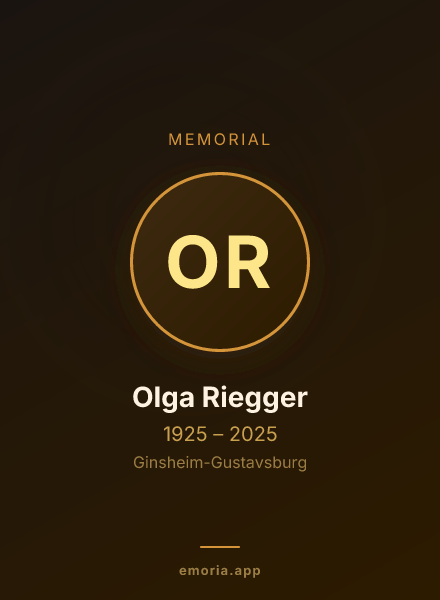 Memorial portrait of Olga Riegger