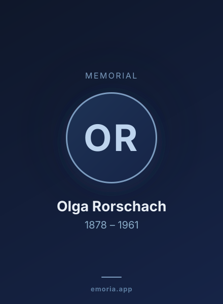 Memorial portrait of Olga Rorschach