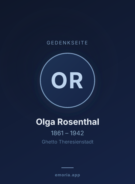 Gedenkportrait von Olga Rosenthal