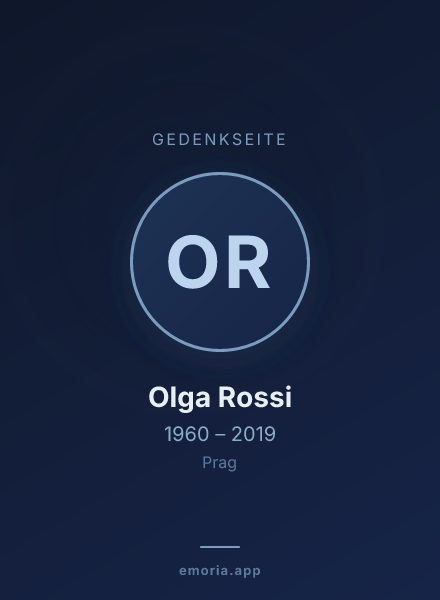 Gedenkportrait von Olga Rossi