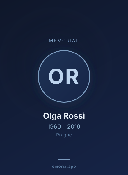 Memorial portrait of Olga Rossi