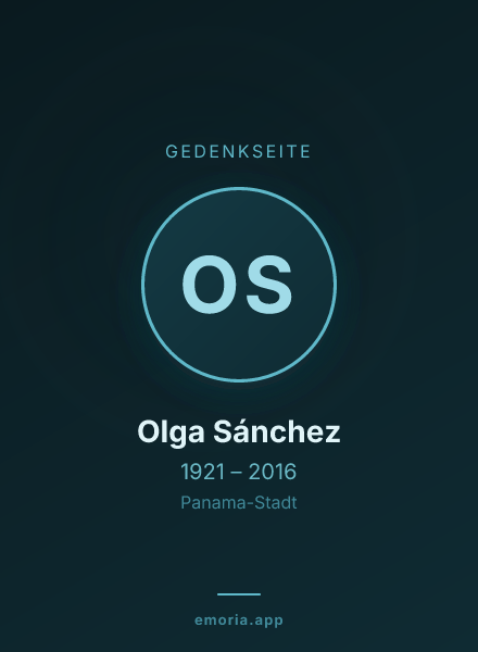 Gedenkportrait von Olga Sánchez