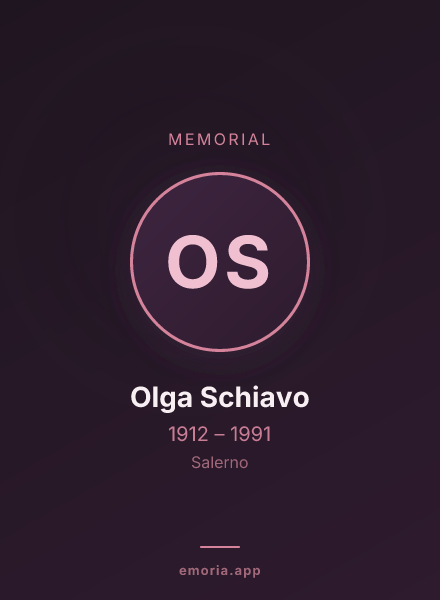 Memorial portrait of Olga Schiavo