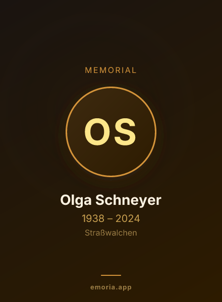 Memorial portrait of Olga Schneyer