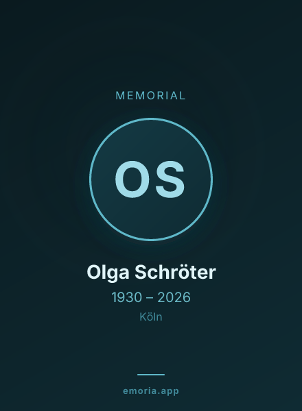 Memorial portrait of Olga Schröter