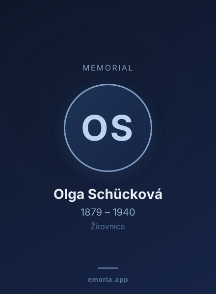 Memorial portrait of Olga Schücková