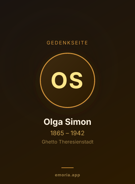 Gedenkportrait von Olga Simon
